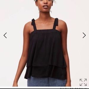 ❤️NWT Black Loft Layered Cami